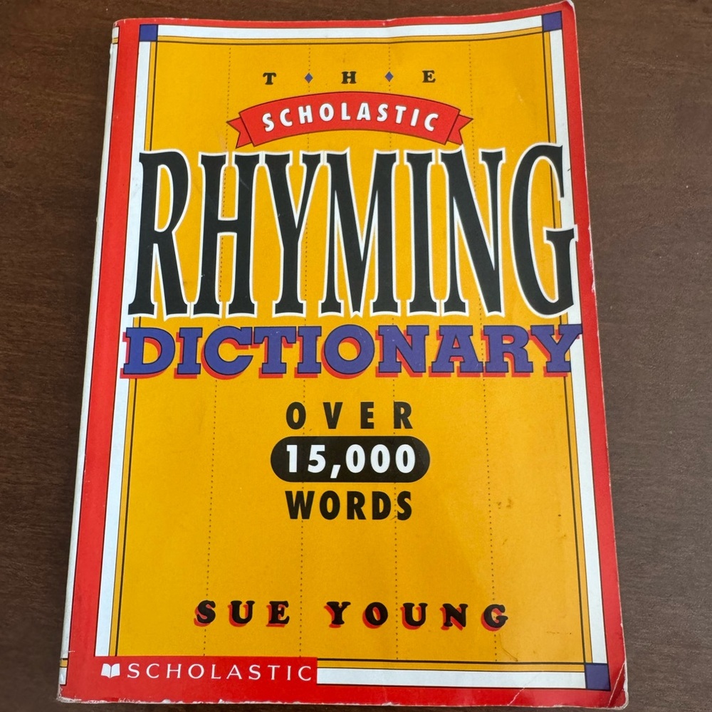 Rhyming dictionary book